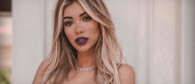 Paula Manzanal y bikini con pedrería Paula Manzanal se impone con sensacional bikini glam chic decorado con piedras preciosas