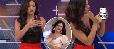 Jazmín Pinedo sigue en vivo a Michelle Soifer Jazmín Pinedo asegura que ya se lleva bien con Michelle Soifer y la sigue en vivo