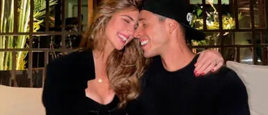 Alessia Rovegno y look casaca puffer Alessia Rovegno y Hugo García llevan el binomio 'black and white' en looks coordinados