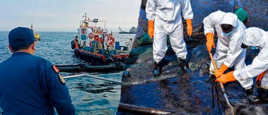 Premier Mirtha Vásquez informó que la Marina ha vuelto a asegurar que no tuvo que ver en derrame de petróleo. La Marina deslinda responsabilidad y asegura que oleaje no tuvo que ver en derrame de petróleo