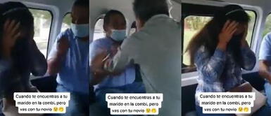 Todo sucedió cuando los tres viajaban en el transporte público, pero fue nuestro protagonista quien se dio cuenta de la presencia de la mujer que estaba saliendo y con demostraciones de afecto hacia alguien que no era él. Viral: Hombre rompe en llanto al reclamar a su esposa por serle infiel con otro