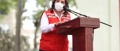 Dina Boluarte es vicepresidenta de la República y ministra de Desarrollo e Inclusión Social. Foto: Presidencia de la República Boluarte: “Castillo dijo que está aprendiendo, es como decir que nadie nace para ser presidente”