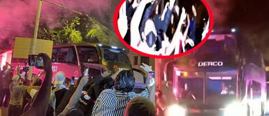 La escena protagonizada por los hinchas peruanos se ha vuelto viral en las redes sociales. La escena protagonizada por los hinchas peruanos se ha vuelto viral en las redes sociales.