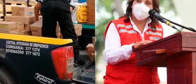 Pescadores de Chancay rechazaron canasta que llevó la ministra Dina Boluarte Pescadores de Chancay rechazaron canasta que llevó la ministra Dina Boluarte