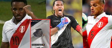 Pedro Gallese, Jefferson FArfán y Miguel Trauco Jefferson Farfán y Miguel Trauco regalaron un reloj de 18 mil euros a Pedro Gallese | FOTO