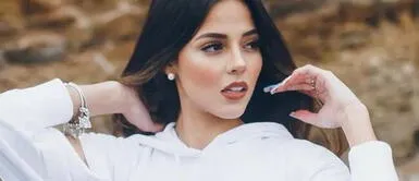 Luciana Fuster con outfit pastel Luciana Fuster se impone con outfit dos piezas con cadenas en tonos pastel