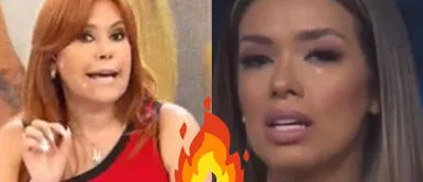 Magaly Medina le recordó a Shirley Arica que los lloriqueos no dan explicaciones. Magaly Medina luego ver a Shirley Arica llorar en vivo en Ecuador: “con lloriqueos no se dan explicaciones”