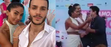 Vania Bludau: mira su reacción al ser confundida con “Ivana” ex de Mario Irivarren. Confunden a Vania Bludau y le dicen “Ivana” frente a Mario Irivarren en avant premiere de película peruana