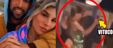 Víctor Salas y Macarena Vélez Macarena Vélez: Su novio 'Vituco' es ampayado besando a otra mujer en Chiclayo