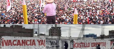 Puno: aparecen pintas pidiendo la vacancia de Pedro Castillo Puno: aparecen pintas pidiendo la vacancia de Pedro Castillo