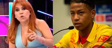 Magaly Medina tuvo en su set a Génesis Tapia, quien habría sido posiblemente agredida por el futbolista Andy Polo Magaly Medina sobre Andy Polo: "Alguien de la selección no puede golpear a su mujer" | VIDEO