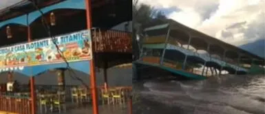 Restaurante turístico se hundió por aumento del caudal Restaurante turístico ‘El Titanic’ se hundió en el río Apurímac