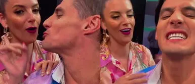 Facundo González incomoda a Tracy Freundt con beso volado Facundo González incomoda a Tracy Freundt con beso volado