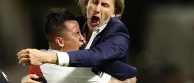 El eterno abrazo entre Christian Cueva y Ricardo Gareca. Foto: FPF. Ricardo Gareca cumple 64 años con la fe intacta de clasificar a Perú al Mundial Qatar 2022