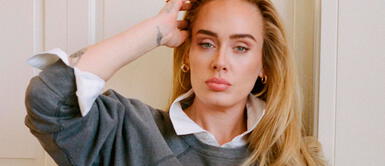 Adele y vestido brit awards Adele conquista los Brit Awards 2022 con glamuroso vestido de terciopelo de seda con capa de tul