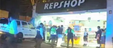 Surco: Detienen a un hombre armado en un grifo. Surco: PNP y Serenazgo detienen a un hombre armado en un grifo