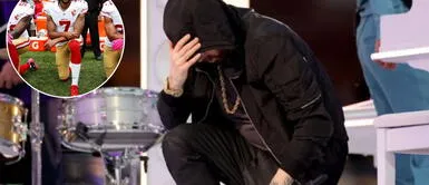 Eminem se arrodilla en el Super Bowl en referencia al exjugador de la NFL que protestó contra el racismo. Super Bowl 2022: ¿Por qué Eminem se arrodilló durante el Halftime Show?