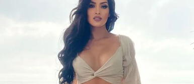 Michelle Soifer y vestido Michelle Soifer impacta con magnético vestido con cadenas firmado por diseñador que vistió a JLo