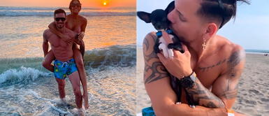 Anthony Aranda se muestra emocionado con su nuevo 'hijo'. Anthony Aranda disfruta días de playa con Melissa Paredes y su nuevo bebé