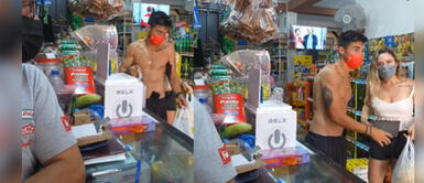 Seguidores sorprendieron a Rodrigo Cuba y Ale Venturo en una bodega. Rodrigo Cuba y Ale Venturo van a comprar a bodega y llaman la atención de los clientes