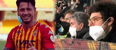 Gianluca Lapadula reemplazó a Andrés Tello en el minuto 65. Gianluca Lapadula: Ricardo Gareca estuvo presente en el regreso del 'Bambino'