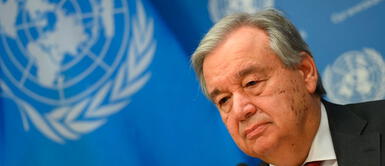 António Guterres, jefe de la ONU, pide que se cancelen los enfrentamientos. Foto: AFP ¡Paz en el mundo! ONU pide a Rusia dar marcha atrás y evitar guerra