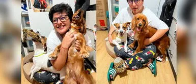 Ariana Bolo Arce junto a sus perritos Maya y Luquitas. Ariana Bolo Arce muestra su gran amor a sus perros y enternece en redes sociales