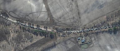 Se calcula que el convoy ruso mide unos 64 kilómetros de largo. ¡Alerta! Rusia invade Ucrania: Un enorme convoy se acerca a Kiev