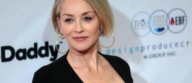 Sharon Stone con cabello canas Sharon Stone reivindica a las canas en alfombra roja con peinado que impulsa la naturalidad