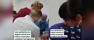 Médicos lloran al tratar de salvar la vida de una niña, de 6 años, víctima de un ataque ruso. Foto: captura video/El Mundo Médicos lloran al tratar de salvar la vida de una niña, de 6 años, víctima de un ataque ruso. Foto: captura video/El Mundo