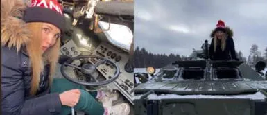 Influencer ucraniana con 4 millones de seguidores comparte curioso video que causa furor en redes sociales. Viral en redes: Tiktoker ucraniana encuentra tanque ruso abandonado y enseña cómo manejarlo