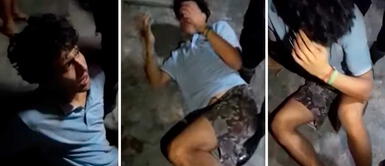 Pobladores de Iquitos golpean a delincuente. Iquitos: pobladores capturan a delincuente y lo castigan a correazos