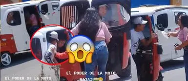 La peculiar escena se volvió viral en redes sociales. Viral: Mototaxista es descubierto con su amante por su esposa, pero termina yéndose con las dos