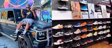 Jefferson Farfán tiene nuevas zapatillas gracias a sponsor. Jefferson Farfán luce emocionado en tienda Nike y se lleva zapatillas carísimas