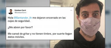 Joven pide ayuda en redes sociales al quedarse encerrado en un banco. Viral: Hombre fue a recoger herencia a un banco y quedó encerrado en una caja de seguridad