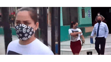 Andrea San Martín vuelve a poner una denuncia contra su expareja Juan Víctor. Andrea San Martín es captada saliendo de comisaría tras denunciar nuevamente a Juan Víctor