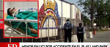 Surco: Menores de 11 y 13 años se encuentran graves tras accidente en Play Land Park / Composición LR Play Land Park: madre de menor que sigue en UCI tras accidente denuncia que “fue una negligencia”