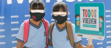 Los estudiantes regresan a las aulas a pesar del anuncio de la Contraloría sobre los problemas de infraestructura. (Foto: Ministerio de Salud) Clases presenciales: más del 60% de colegios no cumplen condiciones para inicio de clases