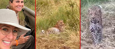 Katia Condos grabó el momento y mostró los rostros de Almendra y Gianella Katia Condos, Almendra Gomelsky y Gianella Neyra se toparon con un leopardo en África | VIDEO
