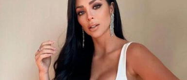 Sheyla Rojas y trikini con estampado de tigre Sheyla Rojas reinventa la tendencia del 2022 en un osado trikini de piel de tigre