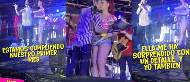 Tommy Portugal celebra primer mes con su enamorada Tommy Portugal celebra primer mes con su novia en el escenario