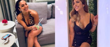 Isabel Acevedo y bikini en Arequipa Isabel Acevedo disfruta de espectacular vista en el Valle del Colca luciendo sublime bikini pastel