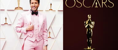 Sebastián Yatra en la alfombra roja de los premios Oscar 2022. Oscar 2022: Sebastián Yatra y su presentación en la alfombra roja