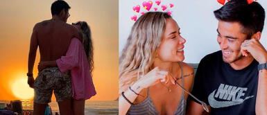 Ale Venturo y Rodrigo Cuba con outfit elegante Ale Venturo se luce junto a Rodrigo Cuba compartiendo outfit elegante con la tendencia del azul Klein