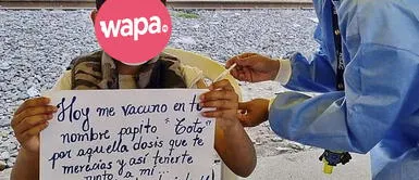 Niño dedica su vacunación a su abuelo fallecido Niño le dedica su vacunación a su abuelito que falleció por COVID-19