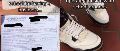 Estudiante de secundaria vende cordones para zapatillas. Video: estudiante de secundaria fue suspendido por trabajar en su emprendimiento dentro de su colegio