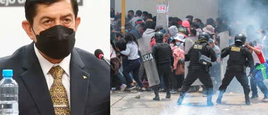 Ministro del Interior sobre manifestantes en Huancayo: "son vándalos y delincuentes" Ministro del Interior sobre manifestantes en Huancayo: "son vándalos y delincuentes"