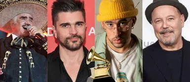 Vicente Fernández, Juanes, Bad Bunny y Rubén Blades ganaron un gramófono en los Grammy 2022. Grammy 2022: los artistas latinos que se alzan con un gramófono | VIDEO