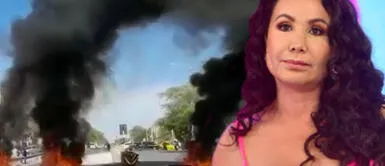 Janet Barboza furiosa por personas ensangrentadas en paro: Janet Barboza furiosa por personas ensangrentadas en paro: "Hechos terribles, de terror"