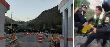 Policía tuvo que tirarse a río Huallaga para no ser linchado en el paro Policía tuvo que tirarse a río Huallaga para no ser linchado en el paro